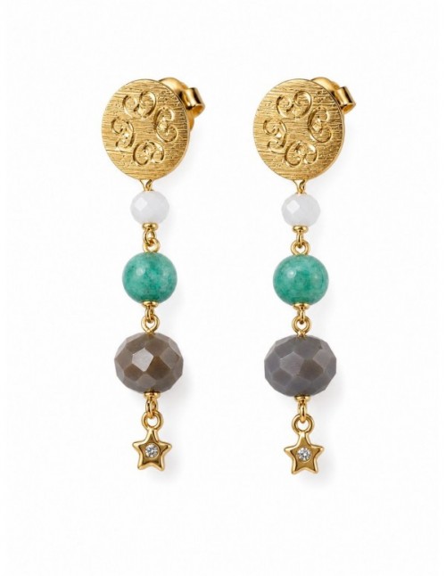 AROS BAÑADOS EN ORO CRISTAL GRIS
