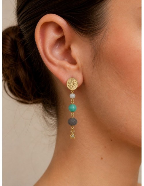 AROS BAÑADOS EN ORO CRISTAL GRIS 2