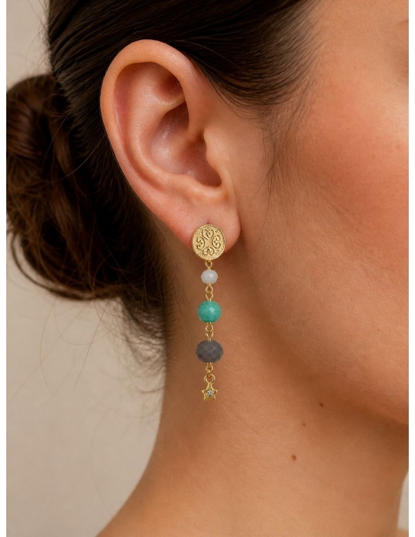 AROS BAÑADOS EN ORO CRISTAL GRIS