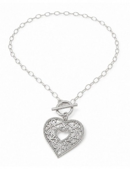 COLLARES BAÑADOS EN PLATA CORAZON