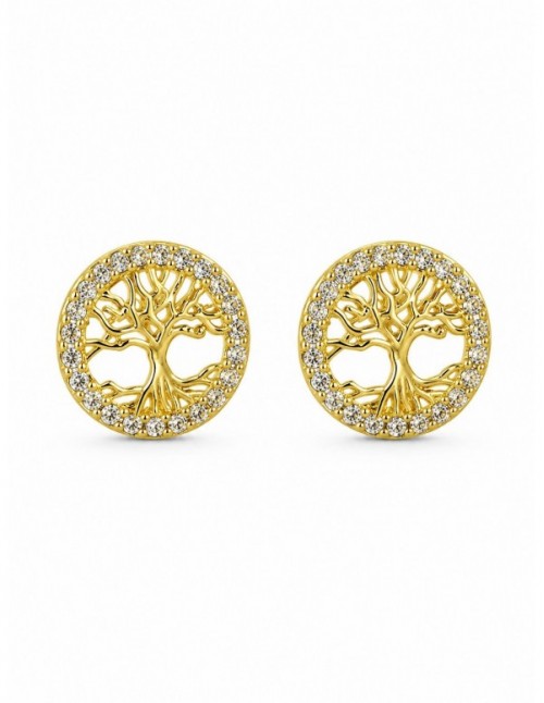 AROS BAÑADOS EN ORO ARBOL DE LA VIDA