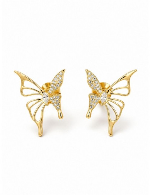 AROS BAÑADOS EN ORO MARIPOSA