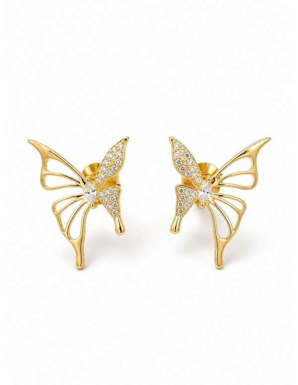 AROS BAÑADOS EN ORO MARIPOSA