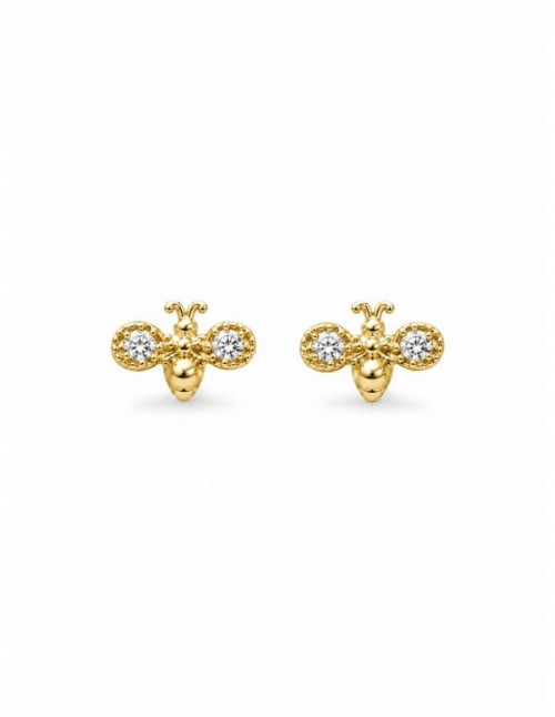 AROS BAÑADOS EN ORO ABEJA