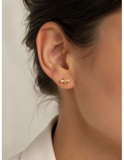 AROS BAÑADOS EN ORO ABEJA 2