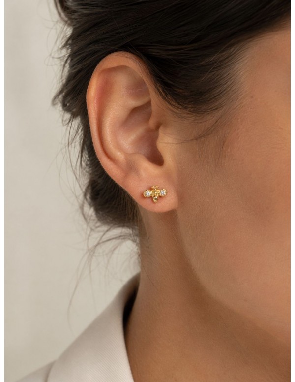AROS BAÑADOS EN ORO ABEJA