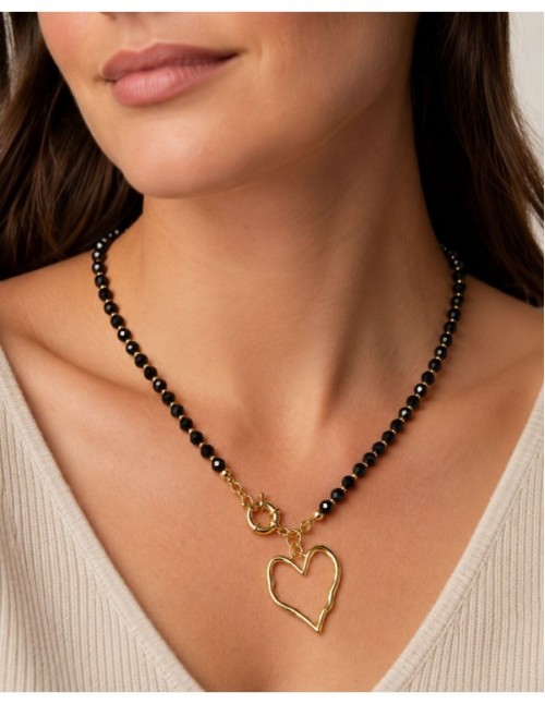 COLLAR BAÑO DE ORO CORAZON 2