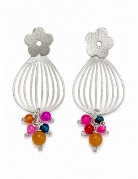 AROS BAÑADOS EN PLATA PIEDRAS