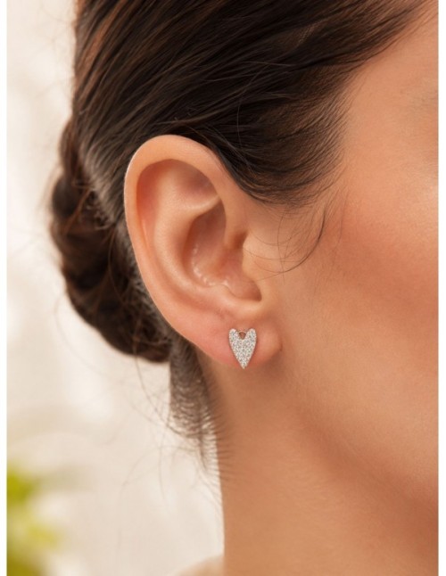 AROS BAÑADOS EN PLATA CORAZON 2