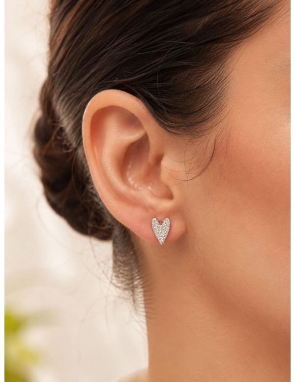 AROS BAÑADOS EN PLATA CORAZON