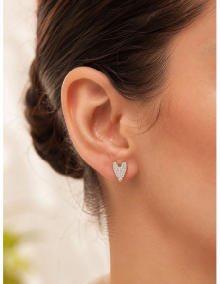AROS BAÑADOS EN PLATA CORAZON