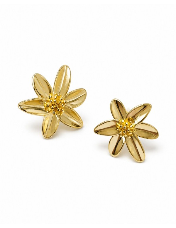 AROS BAÑADOS EN ORO FLOR