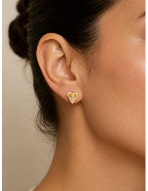 AROS BAÑADOS EN ORO CORAZON 2