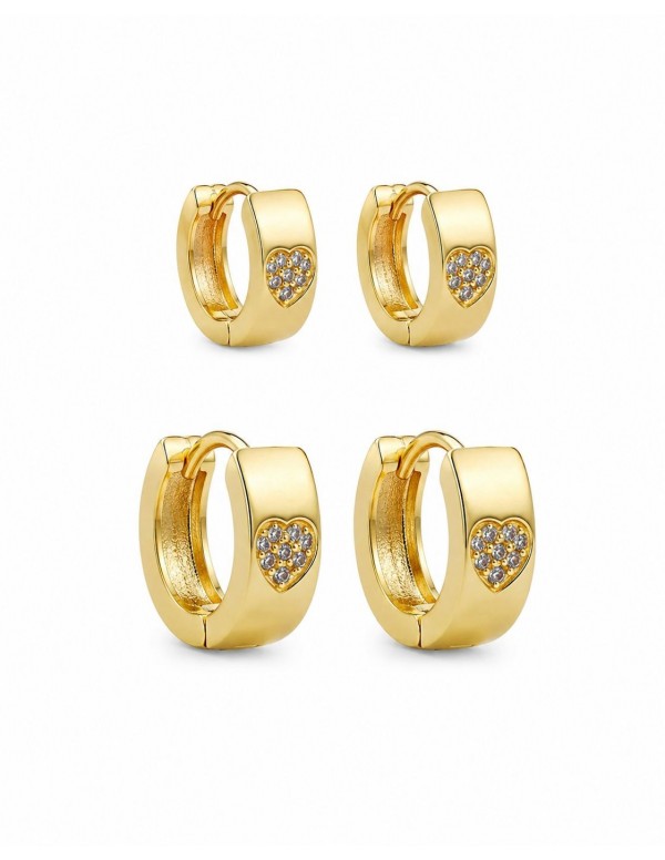 AROS BAÑADOS EN ORO ARGOLLA DOBLE