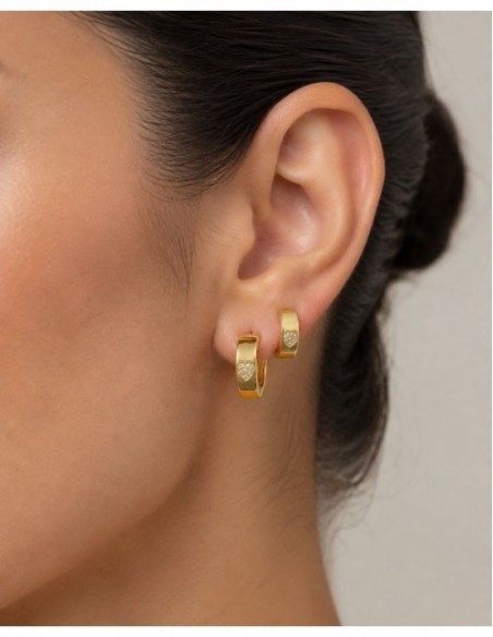 AROS BAÑADOS EN ORO ARGOLLA DOBLE