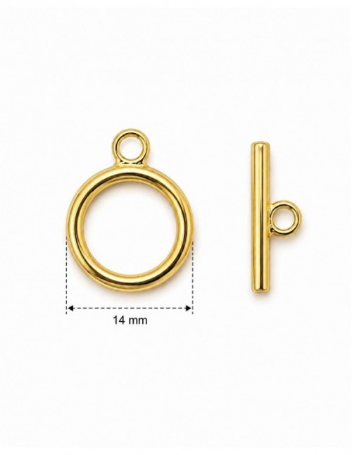 BROCHE BAÑADO EN ORO 14MM