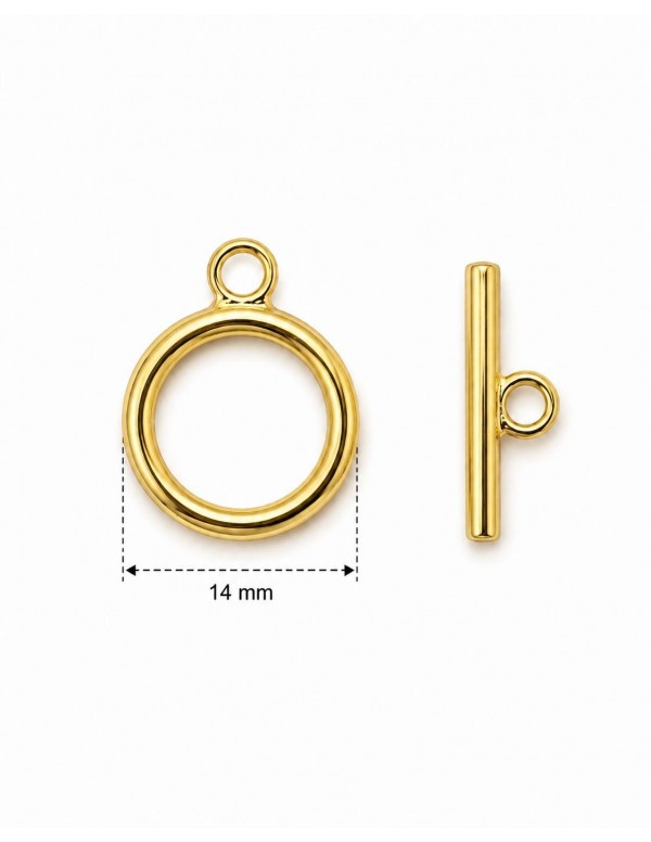 BROCHE BAÑADO EN ORO 14MM