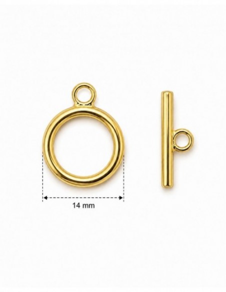 BROCHE BAÑADO EN ORO 14MM