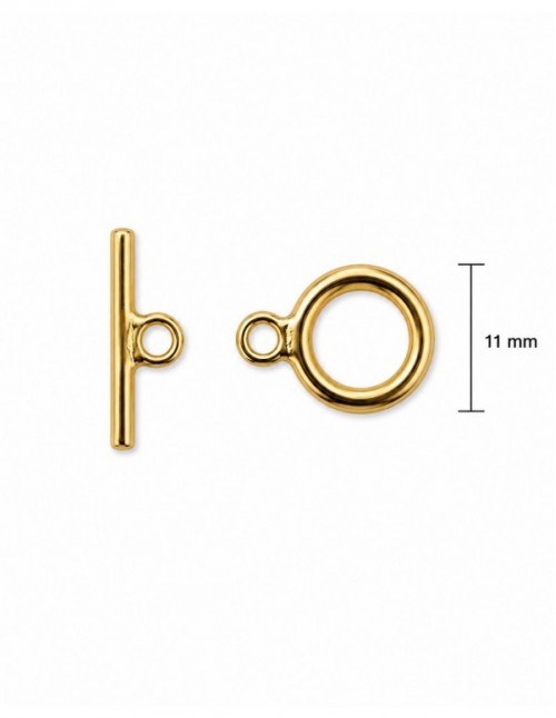 BROCHE BAÑADO EN ORO 11MM