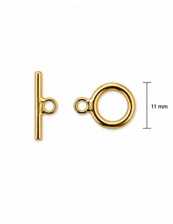 BROCHE BAÑADO EN ORO 11MM
