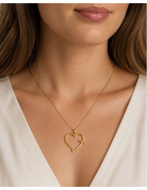 COLLAR BAÑADO EN ORO CORAZON 2