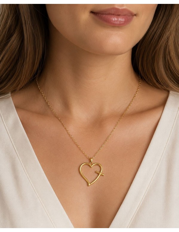 COLLAR BAÑADO EN ORO CORAZON