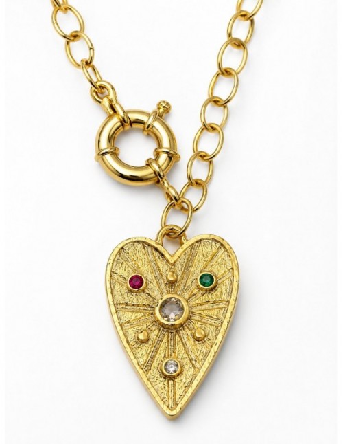 COLLAR BAÑADO EN ORO  CORAZON