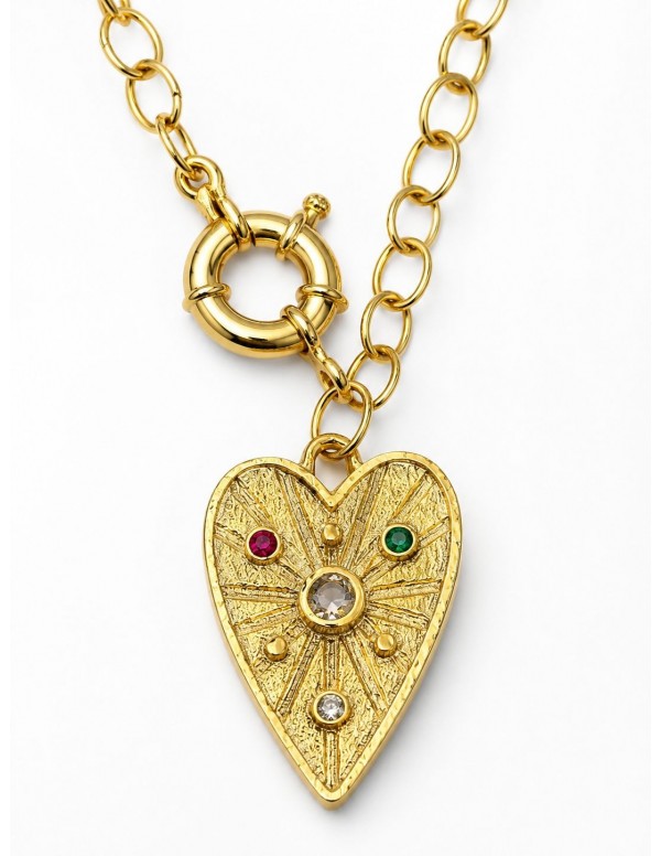 COLLAR BAÑADO EN ORO  CORAZON