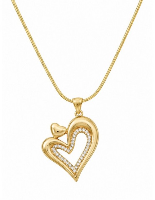 COLLAR BAÑADO EN ORO CORAZON