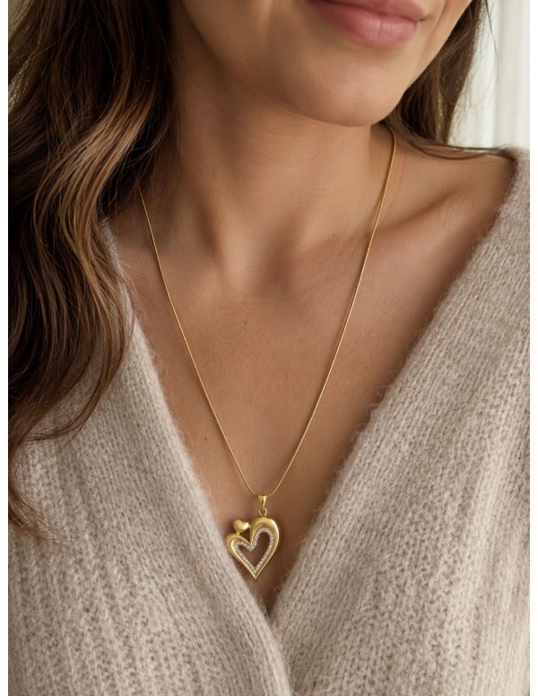 COLLAR BAÑADO EN ORO CORAZON