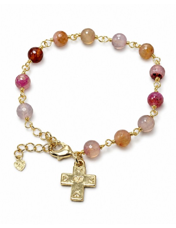 PULSERAS BAÑADAS EN ORO CRUZ