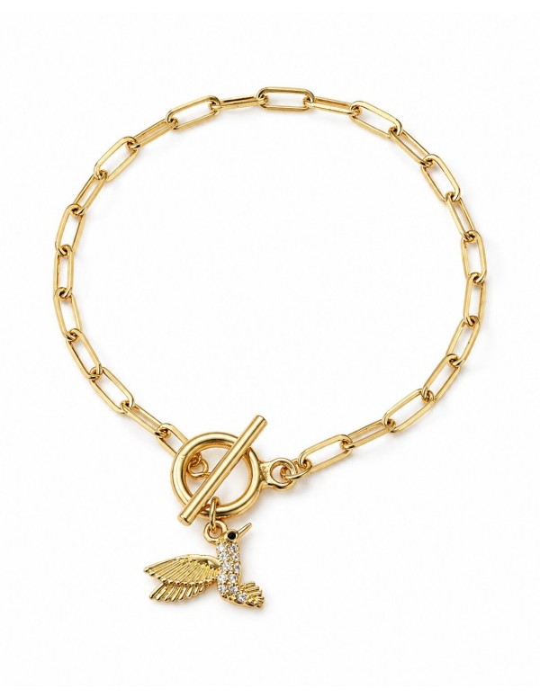 PULSERAS BAÑADAS EN ORO COLIBRI