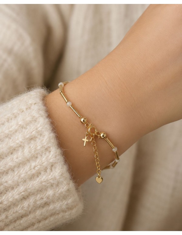 PULSERAS BAÑADAS EN ORO CRUZ
