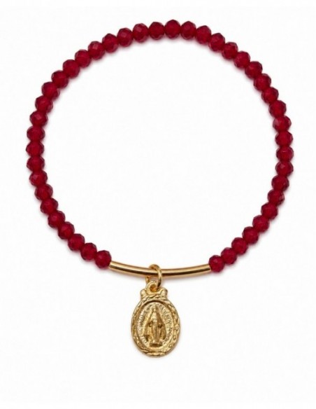 PULSERAS BAÑADAS EN ORO CRISTALES ROJOS