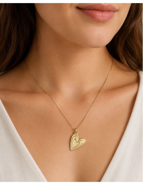 COLLAR BAÑADO EN ORO CORAZON 2