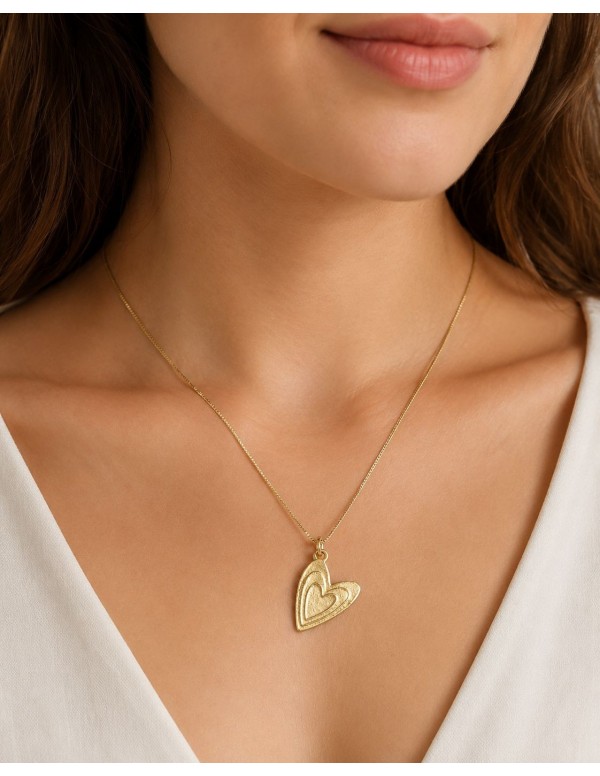 COLLAR BAÑADO EN ORO CORAZON