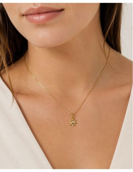 COLLAR BAÑADO EN ORO SOL