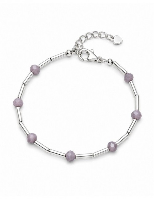 PULSERA BAÑO DE PLATA PIEDRA LILA