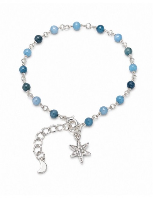 PULSERA BAÑO DE PLATA PIEDRAS CELESTES