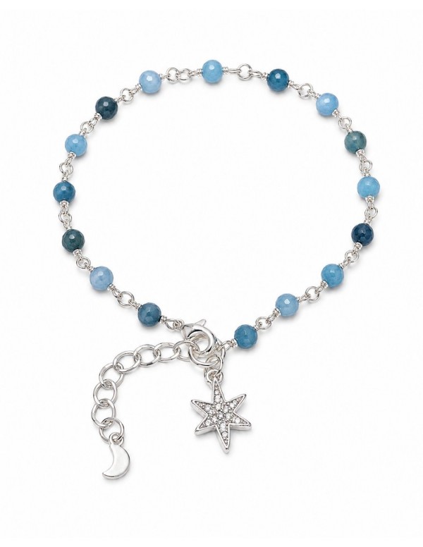 PULSERA BAÑO DE PLATA PIEDRAS CELESTES