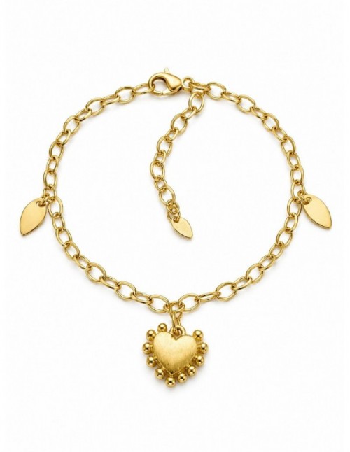 PULSERA BAÑO DE ORO CORAZON