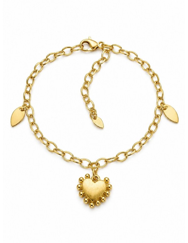 PULSERA BAÑO DE ORO CORAZON