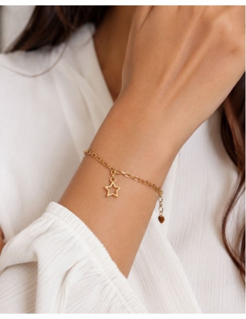 PULSERA BAÑO DE ORO ESTRELLA 2
