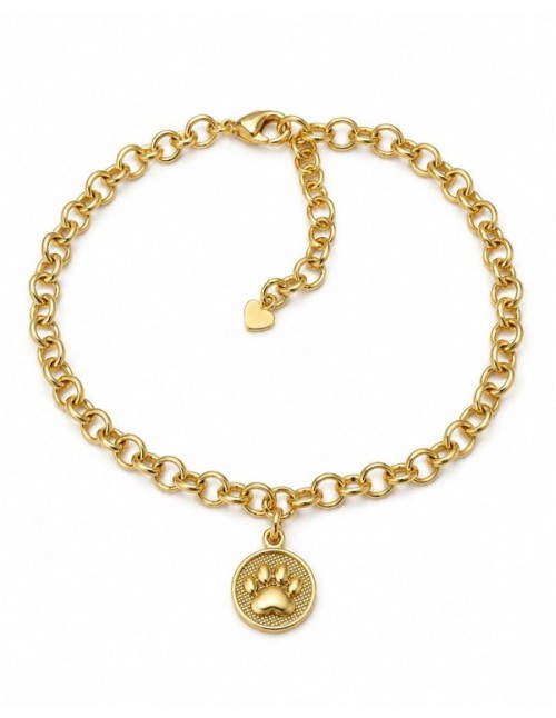 PULSERA BAÑO DE ORO HUELLA
