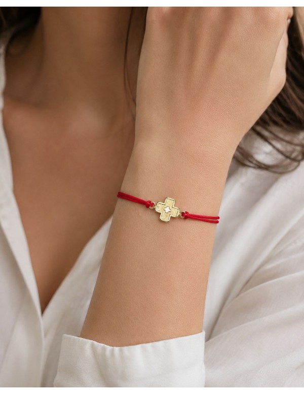 PULSERA BAÑO DE ORO ROJA
