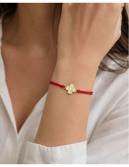 PULSERA BAÑO DE ORO ROJA