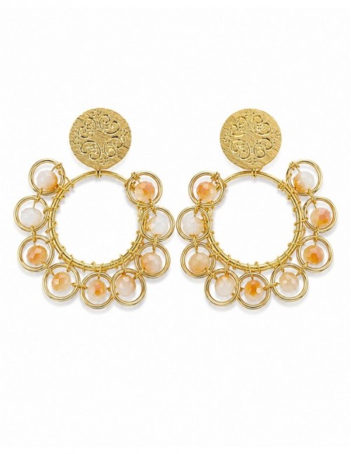 AROS BAÑADOS EN ORO PIEDRAS