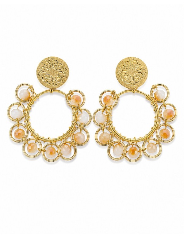 AROS BAÑADOS EN ORO PIEDRAS
