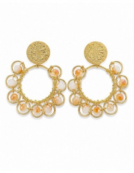 AROS BAÑADOS EN ORO PIEDRAS