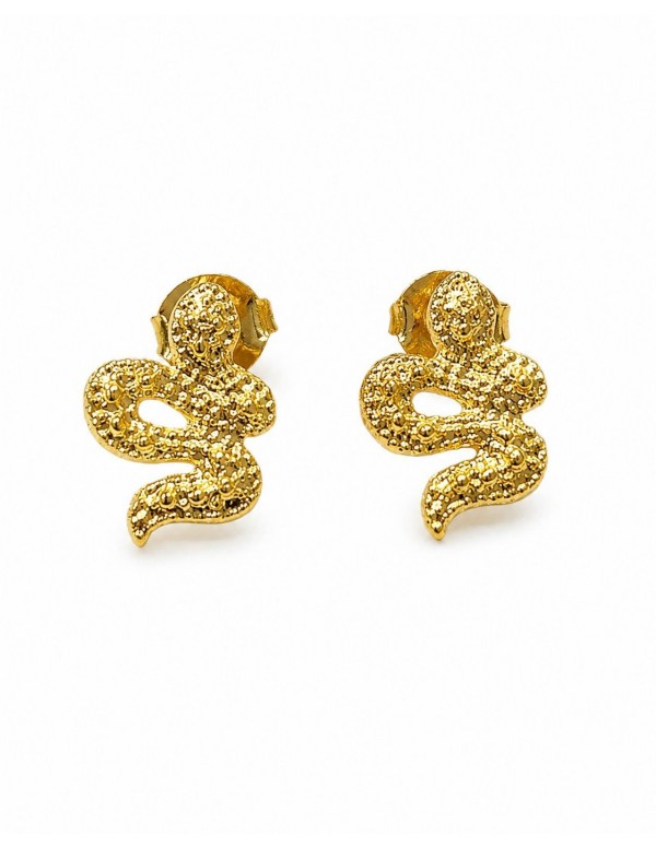 AROS BAÑADOS EN ORO SERPIENTE